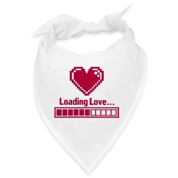 Pixelherz Ladebalken Valentins Tag - Liebe - Bandana - Weiß - Vorne