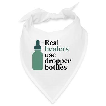 Homöopathie Echte Heiler Tropfflaschen-Beruf - Bandana - Weiß - Vorne