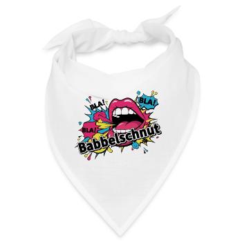 Babbelschnut - badisches Sprichwort Dialekt - Bandana - Weiß - Vorne