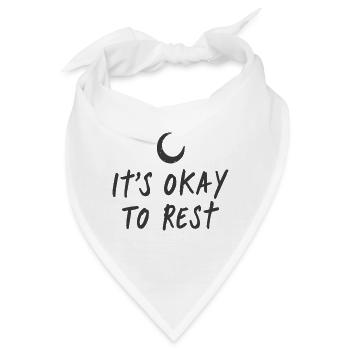 It’s Okay to Rest Mondsichel Lettering - Bandana - Weiß - Vorne