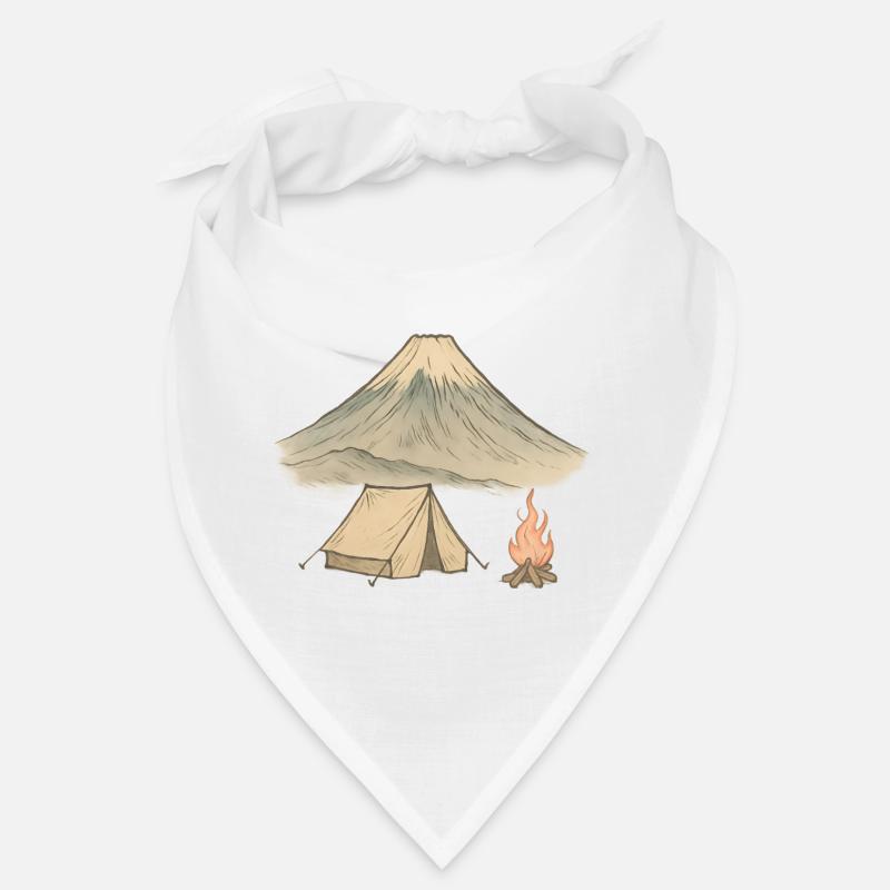 Camping volcanique aquarelle Bandana