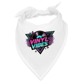 Vinyl Vibes Neon Retro - Bandana - Weiß - Vorne