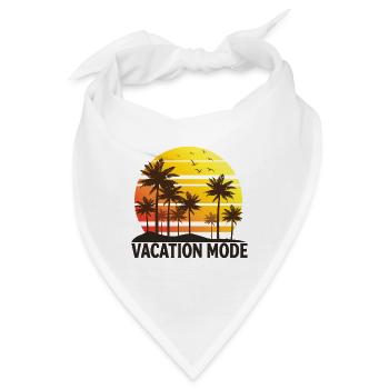Vacation Mode Retro Palmen Sonnenuntergang Strand - Bandana - Weiß - Vorne