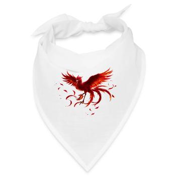 Scarlet Phoenix im Flug - Bandana - Weiß - Vorne