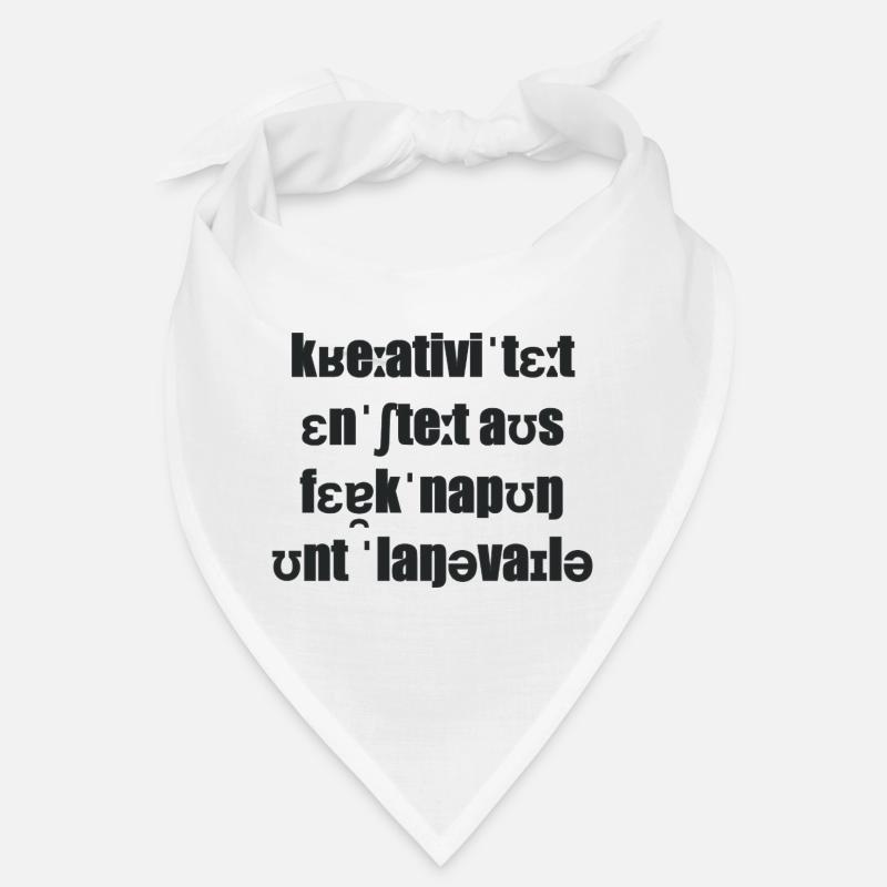 La créativité naît de la rareté et de l’ennui - Bandana - blanc