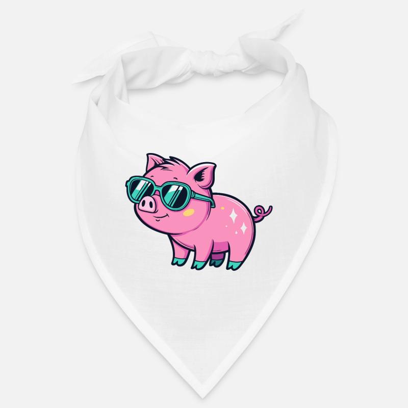 Cochon mignon chic lunettes soleil Bandana