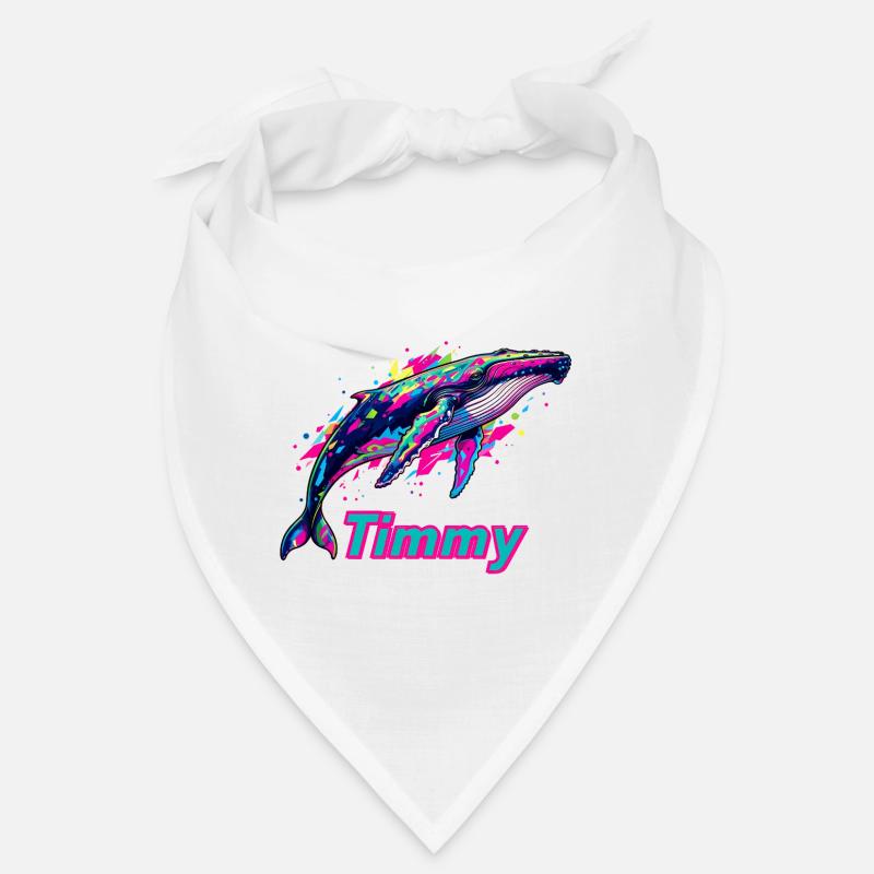 Neon Whale Timmy Graffiti Bandana