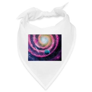 Pink Galaxy - Bandana - Weiß - Vorne