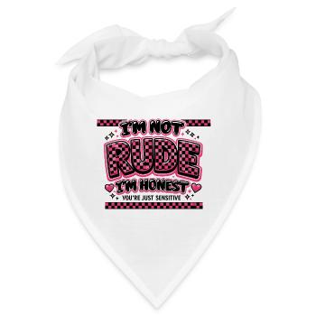 Ich bin ehrlich, nicht unfreundlich Sarkasmus - Bandana - Weiß - Vorne