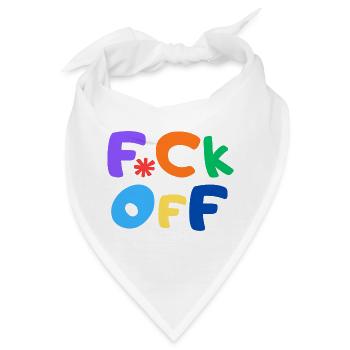 F*CK OFF - Bandana - Weiß - Vorne