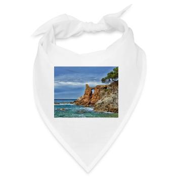 Sea Arch an der Klippenseite - Bandana - Weiß - Vorne