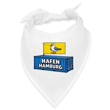 Hafen Hamburg Cartoon Container - Bandana - Weiß - Vorne
