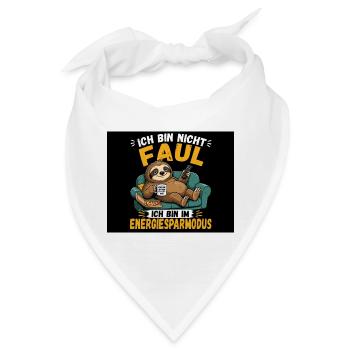 Ich bin im Energiesparmodus Faultier - Bandana - Weiß - Vorne