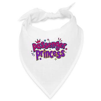 Passenger Princess Humor-Aufkleber - Bandana - Weiß - Vorne
