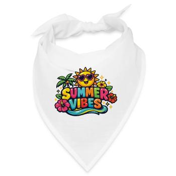 Sommerliche Vibes - Bandana - Weiß - Vorne