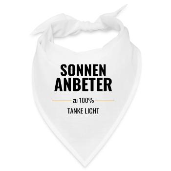 Sonnenanbeter zu 100% Tanke Licht - Bandana - Weiß - Vorne