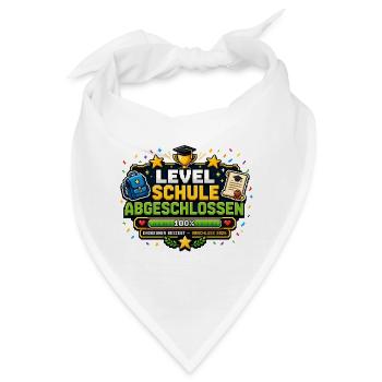Level Schule abgeschlossen – Abschluss 2026 - Bandana - Weiß - Vorne