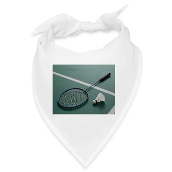 Badminton Racket und Shuttle - Bandana - Weiß - Vorne