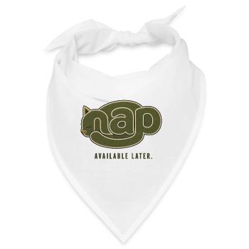 NAP – Später verfügbar | Schlafende Katze - Bandana - Weiß - Vorne