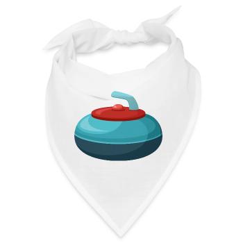 Curling Stone - Bandana - Weiß - Vorne