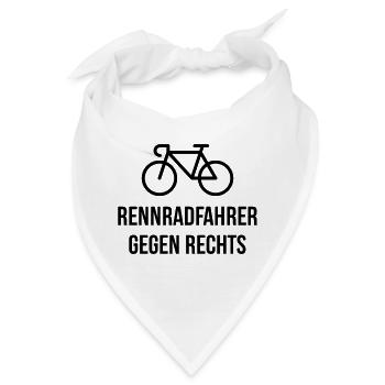 Rennradfahrer Gegen Rechts (Radfahrer Rennrad / B) - Bandana - Weiß - Vorne