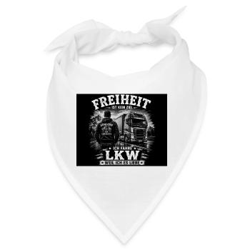 Freiheit auf Rädern: LKW-Liebe - Bandana - Weiß - Vorne