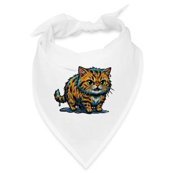 Nasskatze Neon-Wasser-Splash - Bandana - Weiß - Vorne