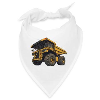 Muldenkipper – Heavy Equipment - Bandana - Weiß - Vorne