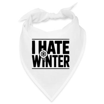 Ich hasse den Winter - Bandana - Weiß - Vorne