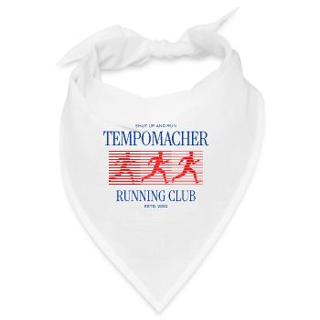 Tempomacher Running Club – Marathon Laufen Spruch - Bandana - Weiß - Vorne