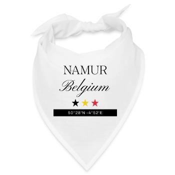 Namur Belgien Souvenir – Reise minimalistisch - Bandana - Weiß - Vorne