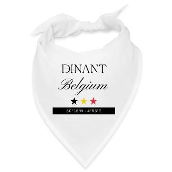 Dinant Belgien Souvenir – Reise minimalistisch - Bandana - Weiß - Vorne