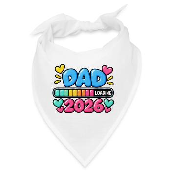 Papa lädt 2026 – Neue Vater-Ankündigung - Bandana - Weiß - Vorne