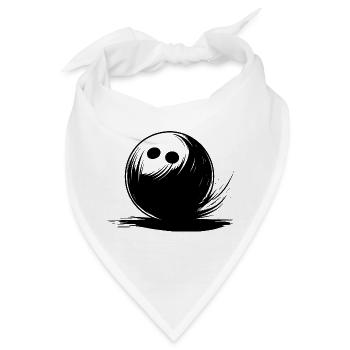 Bowlingkugel - Bandana - Weiß - Vorne