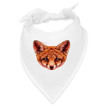 fuchsbaby Kopf Illustration - Bandana - Weiß - Vorne