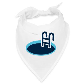 Eisbad Pool Schwimm Logo - Bandana - Weiß - Vorne