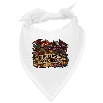 Verschiedene Welten Gleiche Hobbys - Bandana - Weiß - Vorne