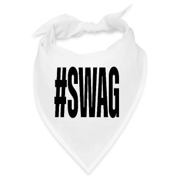 Hashtag Swag Männer und Frauen Lustig - Bandana - Weiß - Vorne