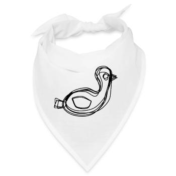Gans handgezeichnet - Bandana - Weiß - Vorne