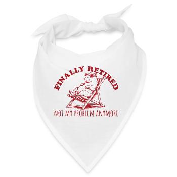 Retired Capybara im Liegestuhl Rente - Bandana - Weiß - Vorne