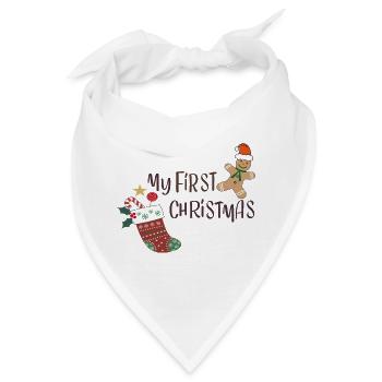 Mein Erstes Weihnachten - Bandana - Weiß - Vorne