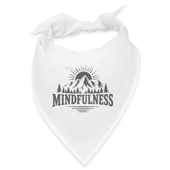 Mindfulness Achtsamkeit Natur Berge - Bandana - Weiß - Vorne