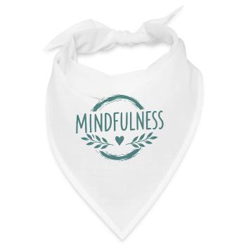 Mindfulness Achtsamkeit Selbstliebe Herzsymbol - Bandana - Weiß - Vorne