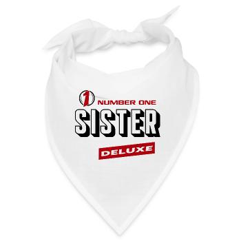 Sister Number One Deluxe Bester Familie Sister - Bandana - Weiß - Vorne