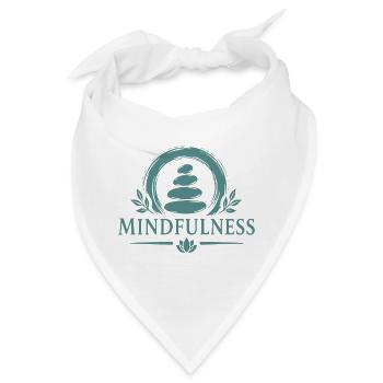 Mindfulness Achtsamkeit Zen Steine Meditation - Bandana - Weiß - Vorne