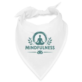 Mindfulness Achtsamkeit Meditierende Lotussitz  - Bandana - Weiß - Vorne