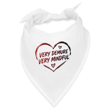 Very Demure Very Mindful Achtsamkeit Spruch - Bandana - Weiß - Vorne