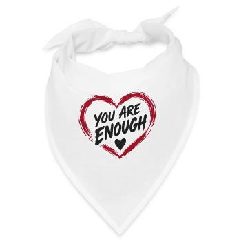 You Are Enough – Herz der Selbstliebe - Bandana - Weiß - Vorne