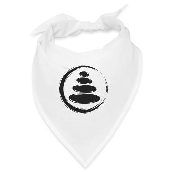 Zen Steine Balance - Bandana - Weiß - Vorne