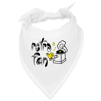 Retro Fan - Bandana - Weiß - Vorne